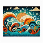 Waves Ocean Sea Abstract Whimsical Abstract Art Pattern Abstract Pattern Nature Water Seascape Small Glasses Cloth (2 Sides)