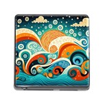 Waves Ocean Sea Abstract Whimsical Abstract Art Pattern Abstract Pattern Nature Water Seascape Memory Card Reader (Square 5 Slot)