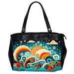 Waves Ocean Sea Abstract Whimsical Abstract Art Pattern Abstract Pattern Nature Water Seascape Oversize Office Handbag (2 Sides)