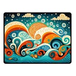 Waves Ocean Sea Abstract Whimsical Abstract Art Pattern Abstract Pattern Nature Water Seascape Two Sides Fleece Blanket (Small)