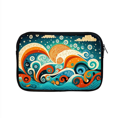 Waves Ocean Sea Abstract Whimsical Abstract Art Pattern Abstract Pattern Nature Water Seascape Apple MacBook Pro 15  Zipper Case from ZippyPress Front