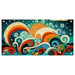 Waves Ocean Sea Abstract Whimsical Abstract Art Pattern Abstract Pattern Nature Water Seascape Banner and Sign 4  x 2 