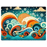 Waves Ocean Sea Abstract Whimsical Abstract Art Pattern Abstract Pattern Nature Water Seascape Two Sides Premium Plush Fleece Blanket (Baby Size)