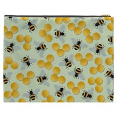Bees Pattern Honey Bee Bug Honeycomb Honey Beehive Cosmetic Bag (XXXL) from ZippyPress Back