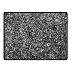 Black and white Abstract expressive print Two Sides Fleece Blanket (Small) from ZippyPress 45 x34  Blanket Front