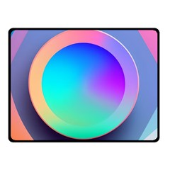 Circle Colorful Rainbow Spectrum Button Gradient Two Sides Fleece Blanket (Small) from ZippyPress 45 x34  Blanket Back