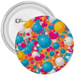 Circles Art Seamless Repeat Bright Colors Colorful 3  Buttons