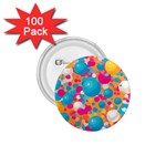 Circles Art Seamless Repeat Bright Colors Colorful 1.75  Buttons (100 pack) 