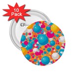 Circles Art Seamless Repeat Bright Colors Colorful 2.25  Buttons (10 pack) 