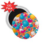 Circles Art Seamless Repeat Bright Colors Colorful 2.25  Magnets (100 pack) 