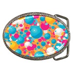 Circles Art Seamless Repeat Bright Colors Colorful Belt Buckles