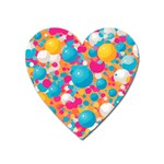 Circles Art Seamless Repeat Bright Colors Colorful Heart Magnet