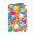 Circles Art Seamless Repeat Bright Colors Colorful Mini Greeting Card