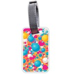 Circles Art Seamless Repeat Bright Colors Colorful Luggage Tag (one side)