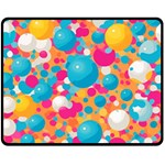 Circles Art Seamless Repeat Bright Colors Colorful Two Sides Fleece Blanket (Medium)