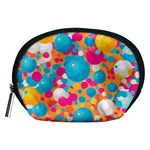 Circles Art Seamless Repeat Bright Colors Colorful Accessory Pouch (Medium)