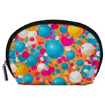 Circles Art Seamless Repeat Bright Colors Colorful Accessory Pouch (Large)
