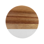 Circles Art Seamless Repeat Bright Colors Colorful Marble Wood Coaster (Round)