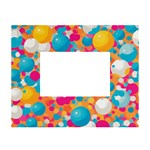 Circles Art Seamless Repeat Bright Colors Colorful White Tabletop Photo Frame 4 x6 