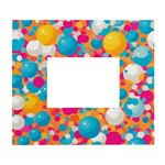 Circles Art Seamless Repeat Bright Colors Colorful White Wall Photo Frame 5  x 7 