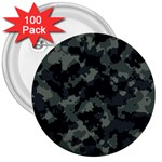 Camouflage, Pattern, Abstract, Background, Texture, Army 3  Buttons (100 pack) 