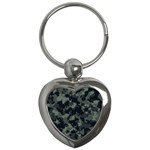 Camouflage, Pattern, Abstract, Background, Texture, Army Key Chain (Heart)
