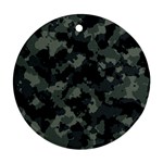Camouflage, Pattern, Abstract, Background, Texture, Army Round Ornament (Two Sides)