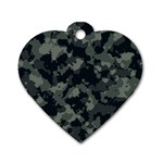 Camouflage, Pattern, Abstract, Background, Texture, Army Dog Tag Heart (One Side)