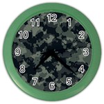 Camouflage, Pattern, Abstract, Background, Texture, Army Color Wall Clock