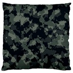 Camouflage, Pattern, Abstract, Background, Texture, Army Large Premium Plush Fleece Cushion Case (One Side)