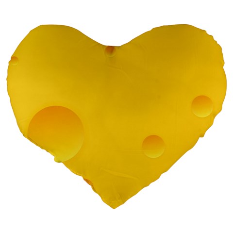Cheese Texture, Yellow Backgronds, Food Textures, Slices Of Cheese Large 19  Premium Flano Heart Shape Cushions from ZippyPress Back