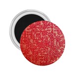 Chinese Hieroglyphs Patterns, Chinese Ornaments, Red Chinese 2.25  Magnets