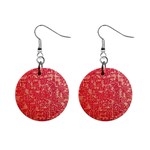 Chinese Hieroglyphs Patterns, Chinese Ornaments, Red Chinese Mini Button Earrings