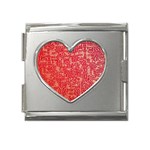 Chinese Hieroglyphs Patterns, Chinese Ornaments, Red Chinese Mega Link Heart Italian Charm (18mm)