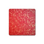 Chinese Hieroglyphs Patterns, Chinese Ornaments, Red Chinese Square Magnet