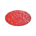 Chinese Hieroglyphs Patterns, Chinese Ornaments, Red Chinese Sticker Oval (10 pack)