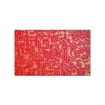 Chinese Hieroglyphs Patterns, Chinese Ornaments, Red Chinese Sticker Rectangular (10 pack)