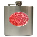 Chinese Hieroglyphs Patterns, Chinese Ornaments, Red Chinese Hip Flask (6 oz)