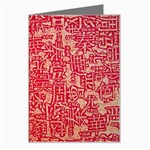 Chinese Hieroglyphs Patterns, Chinese Ornaments, Red Chinese Greeting Card