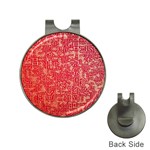 Chinese Hieroglyphs Patterns, Chinese Ornaments, Red Chinese Hat Clips with Golf Markers