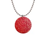 Chinese Hieroglyphs Patterns, Chinese Ornaments, Red Chinese 1  Button Necklace