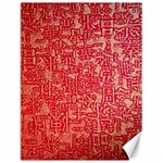 Chinese Hieroglyphs Patterns, Chinese Ornaments, Red Chinese Canvas 12  x 16 