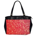 Chinese Hieroglyphs Patterns, Chinese Ornaments, Red Chinese Oversize Office Handbag (2 Sides)
