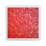 Chinese Hieroglyphs Patterns, Chinese Ornaments, Red Chinese Memory Card Reader (Square)