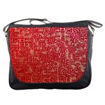 Chinese Hieroglyphs Patterns, Chinese Ornaments, Red Chinese Messenger Bag