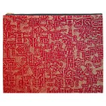 Chinese Hieroglyphs Patterns, Chinese Ornaments, Red Chinese Cosmetic Bag (XXXL)
