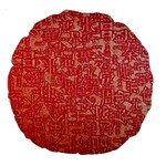 Chinese Hieroglyphs Patterns, Chinese Ornaments, Red Chinese Large 18  Premium Round Cushions