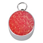 Chinese Hieroglyphs Patterns, Chinese Ornaments, Red Chinese Mini Silver Compasses