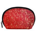 Chinese Hieroglyphs Patterns, Chinese Ornaments, Red Chinese Accessory Pouch (Large)