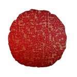 Chinese Hieroglyphs Patterns, Chinese Ornaments, Red Chinese Standard 15  Premium Flano Round Cushions